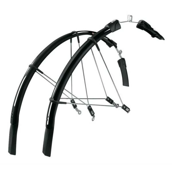 SKS Spatbordset Raceblade Long 28 Inch/25mm PVC - Zwart